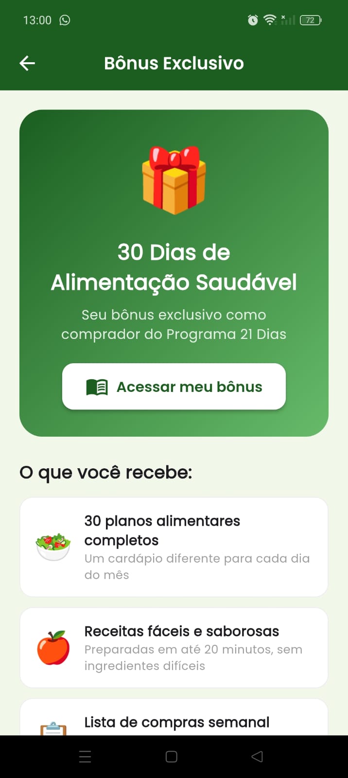 Bônus exclusivo